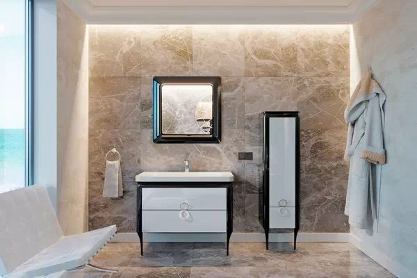 Комплект меблів для ванної Ticino чорний Ювента