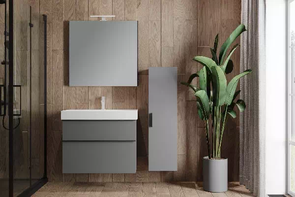 Комплект меблів для ванної Manhattan сірий Ювента