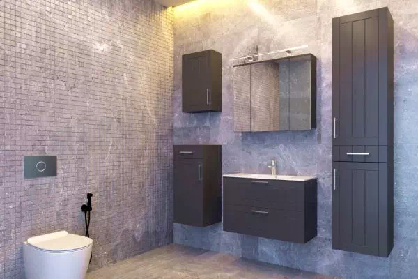 Комплект меблів для ванної Oscar графіт Ювента