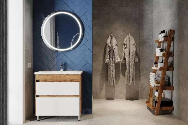 Комплект меблів для ванної Luton дуб вотан на ніжках Ювента