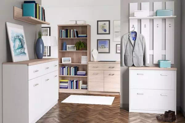 Модульная прихожая Топ Микс белый / дуб сонома ВМВ