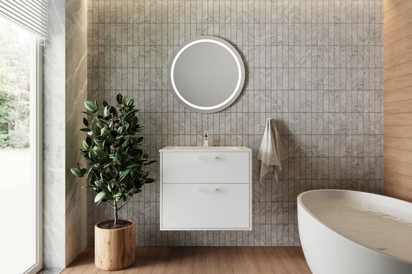 Комплект меблів для ванної Afina біла Ювента