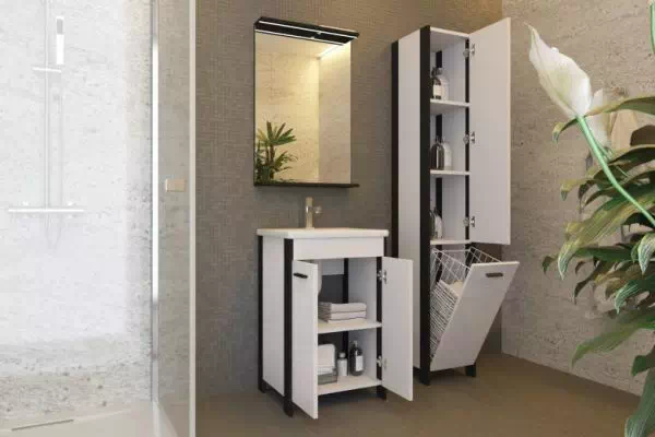 Комплект меблів для ванної Brooklyn чорний Ювента