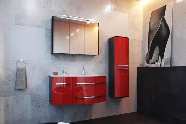 Комплект мебели для ванной Vanessa красный Botticelli