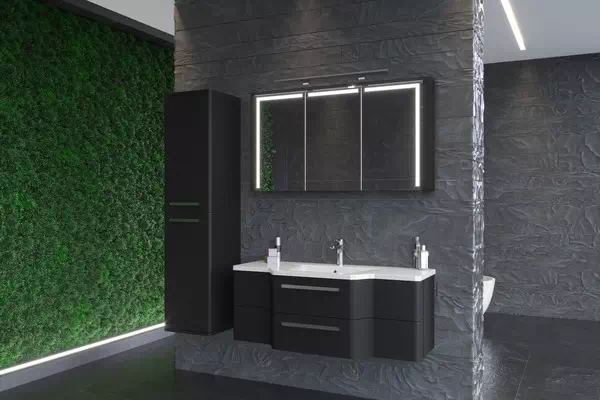 Комплект мебели для ванной Levanto черный Botticelli