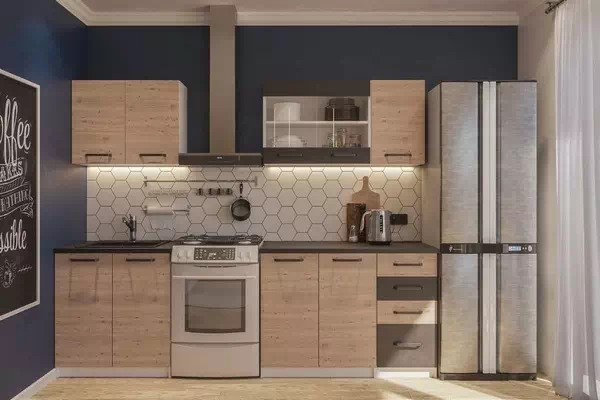 Кухня Злата дуб артізан / антрацит Світ Меблів