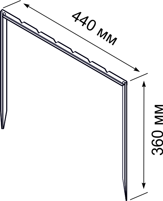 Габаритные размеры мангала раскладного рамка TIRO 6 IBS Mousson