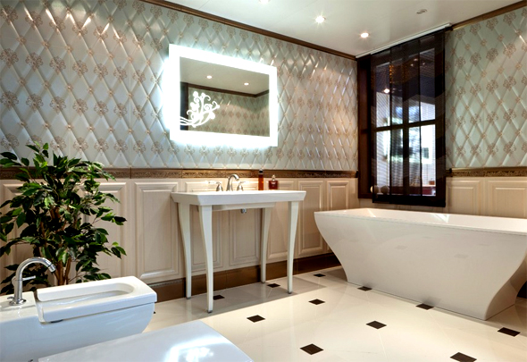 Меблі для ванної кімнати у будуарному стилі.