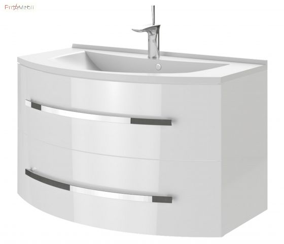 Тумба для ванной с умывальником Vn-90 белая Vanessa Botticelli