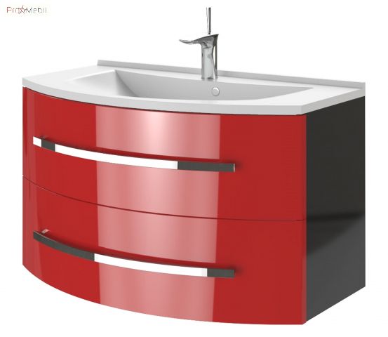 Тумба для ванної з умивальником Vn-90 червона Vanessa Botticelli
