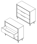 Комод KOM43S Хілс Gerbor