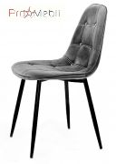 Стілець Alex BK Metal Бархат сірий В-3 Onder Mebli