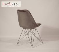 Стул Milan Soft Chrom ML Бархат серый В-3 Onder Mebli