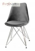 Стул Milan Soft Chrom ML Бархат серый В-3 Onder Mebli