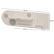 Настінна полиця 130 Ping Mebel Bos