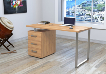 Письменный стол L-27 серебристый Loft Design