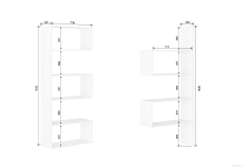 Стелаж Піксель 1 німфея альба Світ Меблів