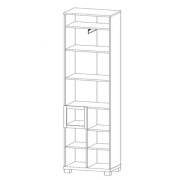 Шкаф 3Д Монте антрацит Сокме