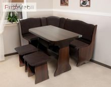 Кухонный уголок со столом и табуретами Гармония темный орех шоколад Мікс Меблі