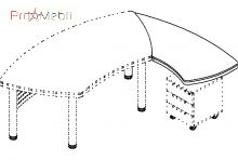 Приставной элемент 18-105 к столу 18-101 кабинет Evolution Салита