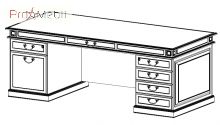 Стол руководителя L3 22-102 кабинет Классик Салита
