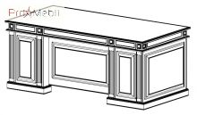 Стол руководителя L3 22-102 кабинет Классик Салита