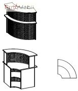 Кутовий модуль 6-121 меблі для секретаря Reception Саліта