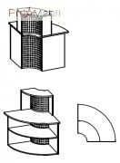 Кутовий модуль 6-123 меблі для секретаря Reception Саліта