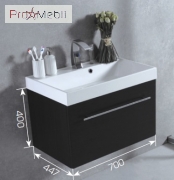Тумба для ванної з умивальником підвісна Corsica 70 (ШН-700) Fancy Marble