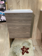 Тумба для ванної з умивальником підвісна Samar 50 горіх барселона Martina Fancy Marble