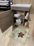 Тумба для ванної з умивальником підвісна Samar 50 горіх барселона Martina Fancy Marble