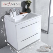 Тумба для ванної з умивальником підвісна Goa 80 (ШН-72М) Fancy Marble