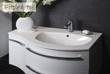 Тумба для ванной с умывальником Vndr-110 правая белая Vanessa Botticelli