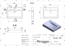 Умивальник Lily 700 Fancy Marble