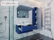 Пенал в ванну кімнату VltP-120 синій Velluto Botticelli