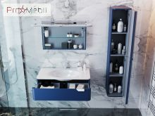 Пенал в ванну кімнату VltP-120 синій Velluto Botticelli