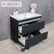 Тумба для ванної з умивальником підвісна Borneo 900 Edison Fancy Marble