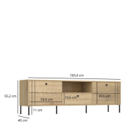 ТВ тумба 2D1S/180 Cross Line Mebel Bos