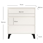 Комод 3S/70 Borg белый Mebel Bos