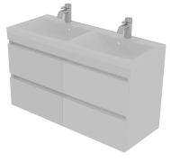 Тумба для ванной с умывальником подвесная Borneo 1200 Lucia Fancy Marble