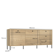 Комод 2D3S Cross Line Mebel Bos