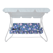Сидіння на садову гойдалку Графиня рожеві квіти на синьому Vitan