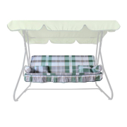 Сиденье на садовые качели Графиня большая зелено-серая клетка Vitan