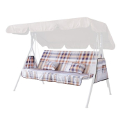 Сиденье на садовые качели Дача коричнево-фиолетовая клетка Vitan