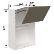 Шафка верхня В80Б Free Fold LED (h-920) кухня Роуз Світ Меблів