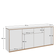 Комод 4D2S Complex white Mebel Bos