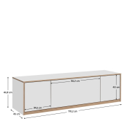 ТВ тумба 2D1K Complex white Mebel Bos
