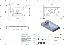 Умывальник Izolda 400 Fancy Marble