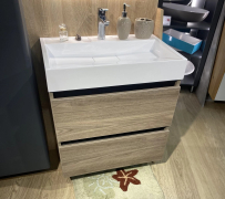 Тумба для ванної з умивальником підвісна Palma 70-2 горіх барселона Fancy Marble