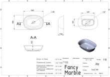 Умивальник Jay 540 Fancy Marble